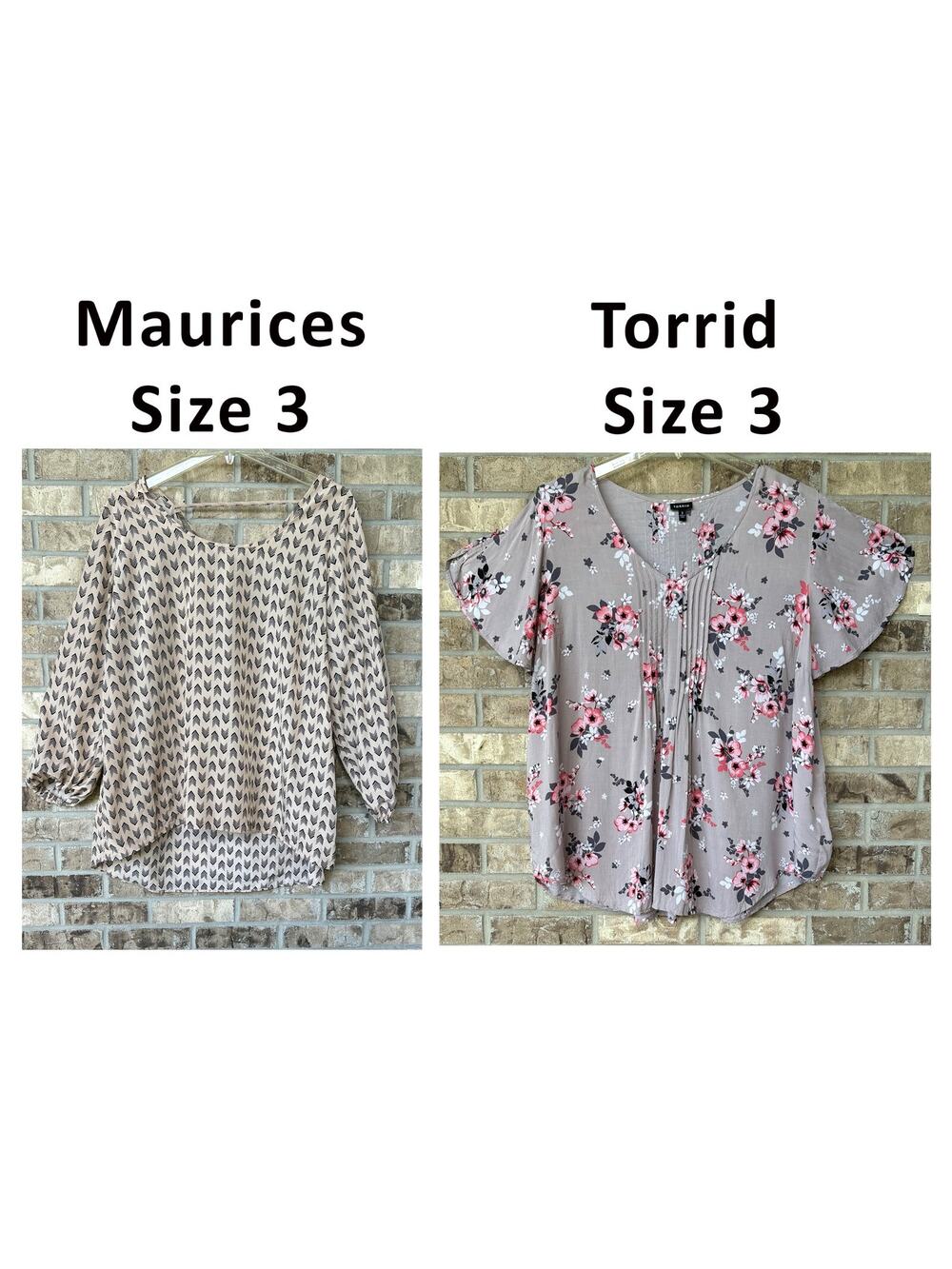 Torrid Floral Shirts Lot Womens Plus Size 3X 3 Sleeveless Tops Comfy Blouse